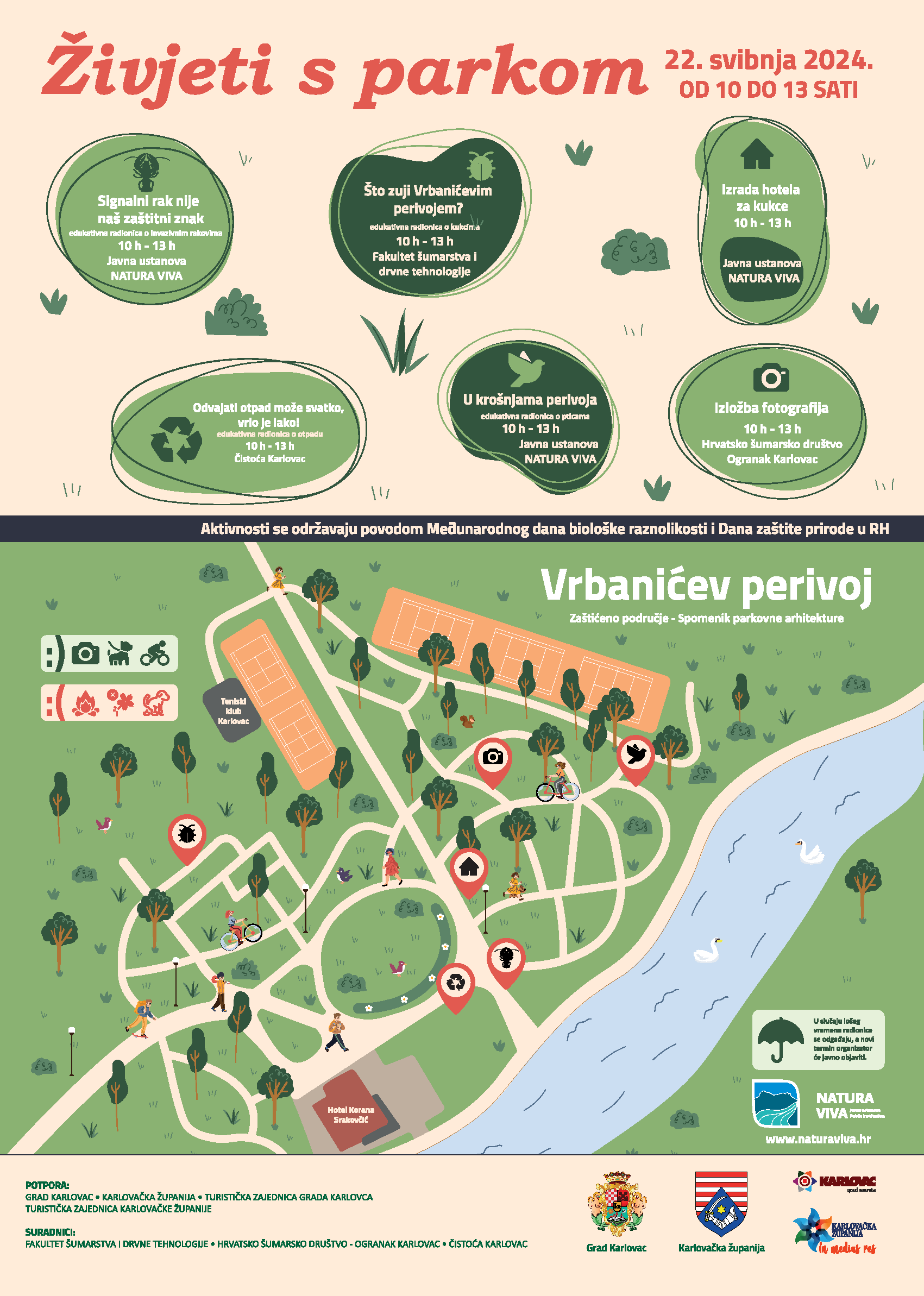 Zivjeti s parkom plakat