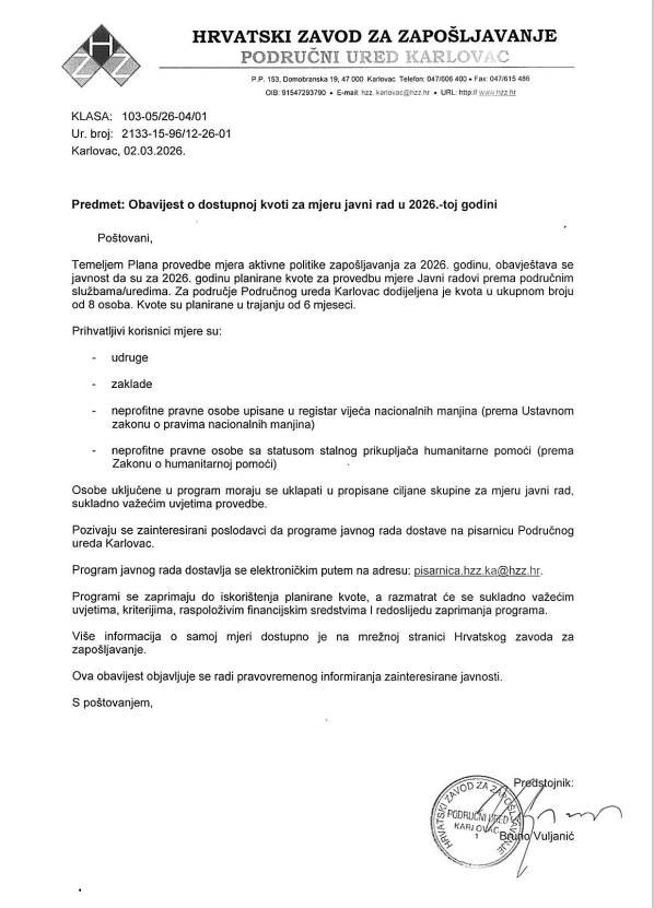 hzz obavijest javni rad